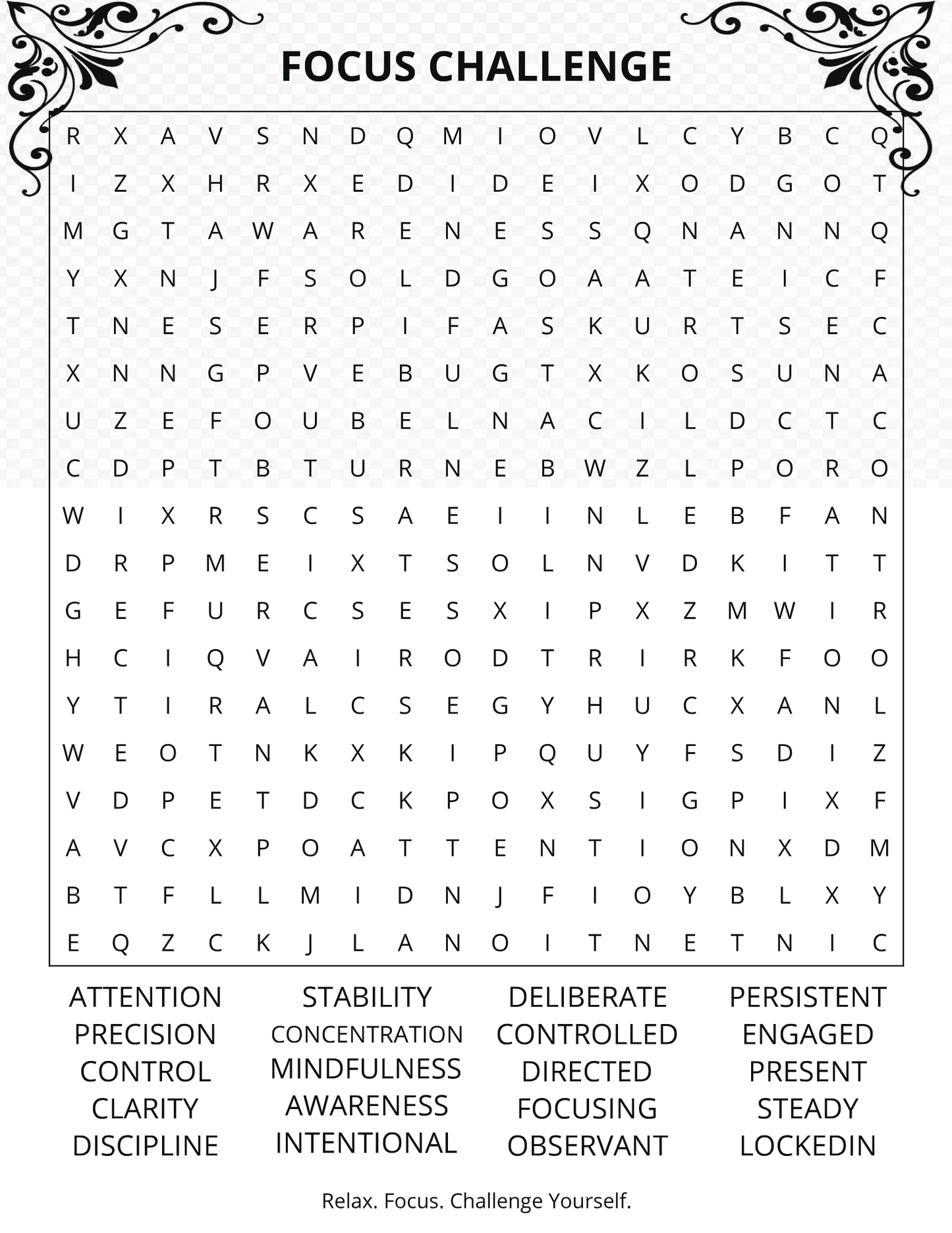 Relax & Unwind: Hard Challenge Large Print Word Search Collection