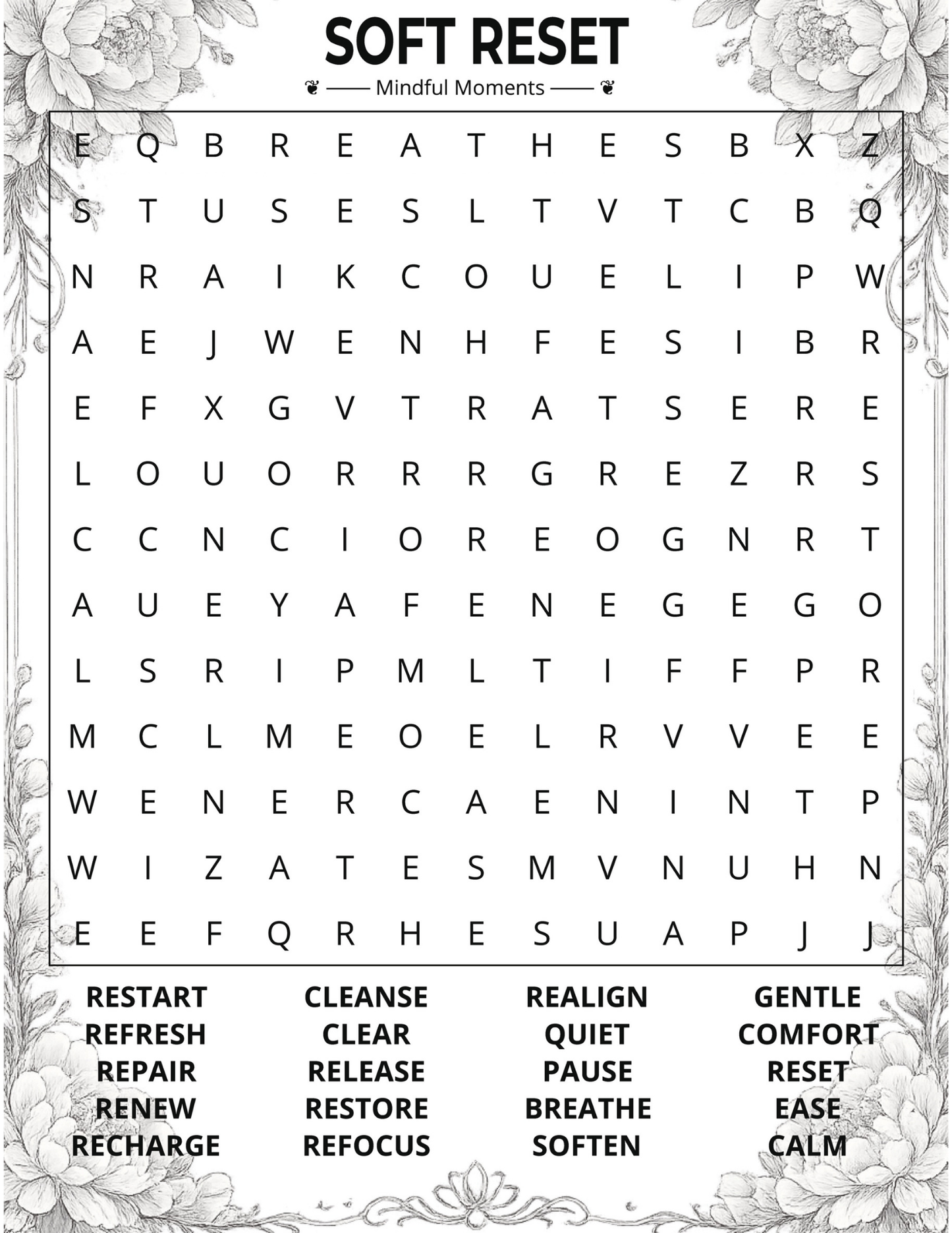 Relax & Unwind: Medium Challenge Large Print Word Search Collection