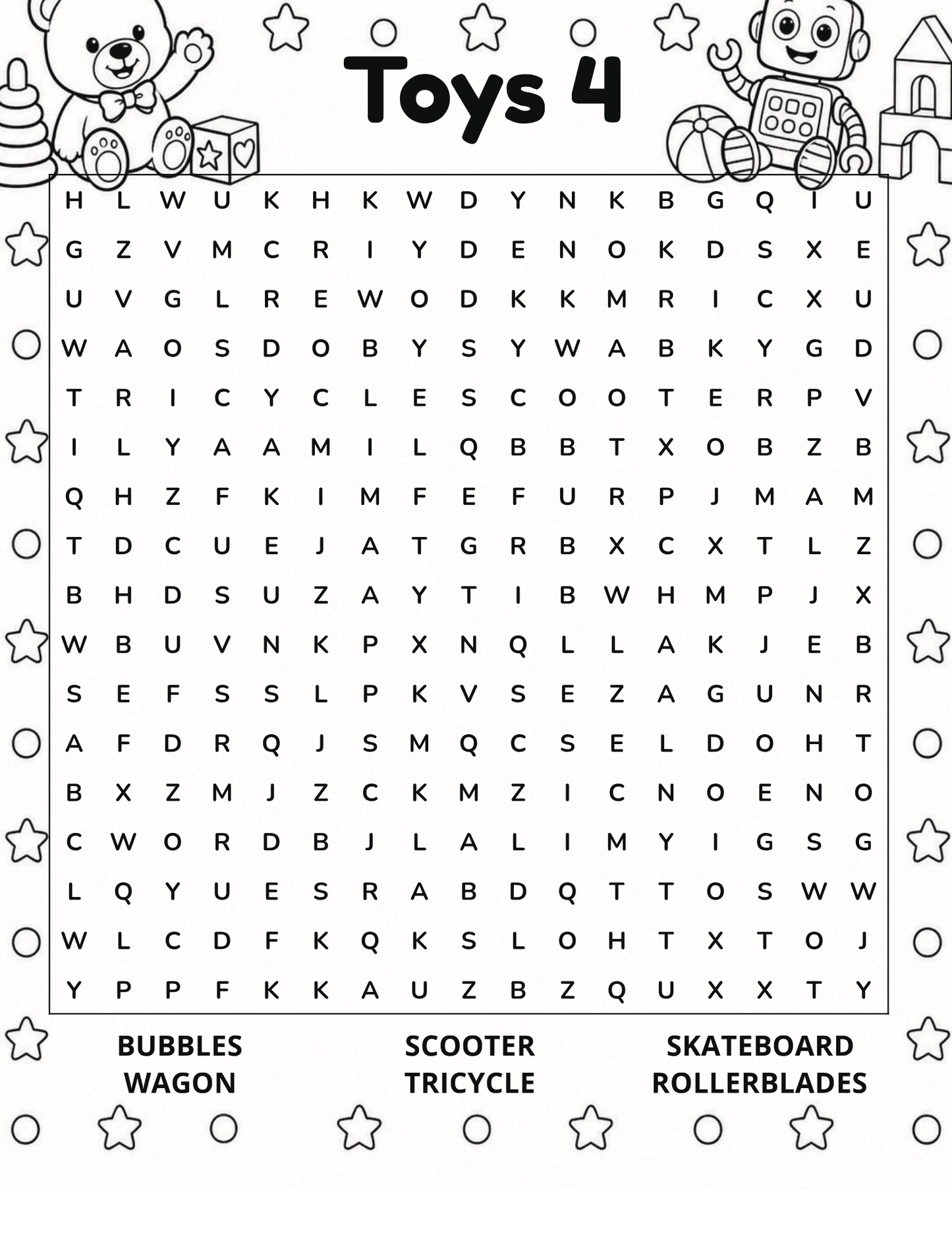 100 Easy Word Searches for Kids: Blue Edition