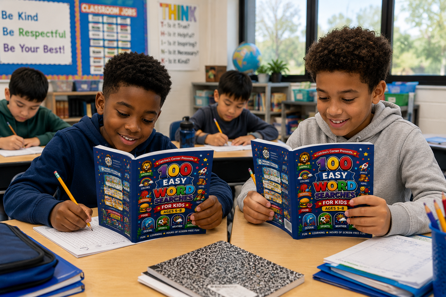 100 Easy Word Searches for Kids: Blue Edition