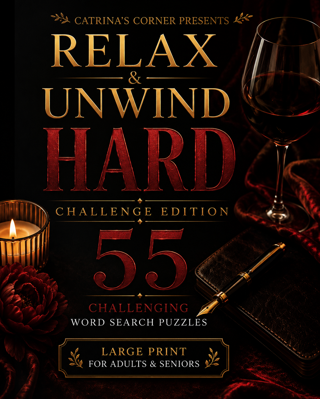 Relax & Unwind: Hard Challenge Large Print Word Search Collection