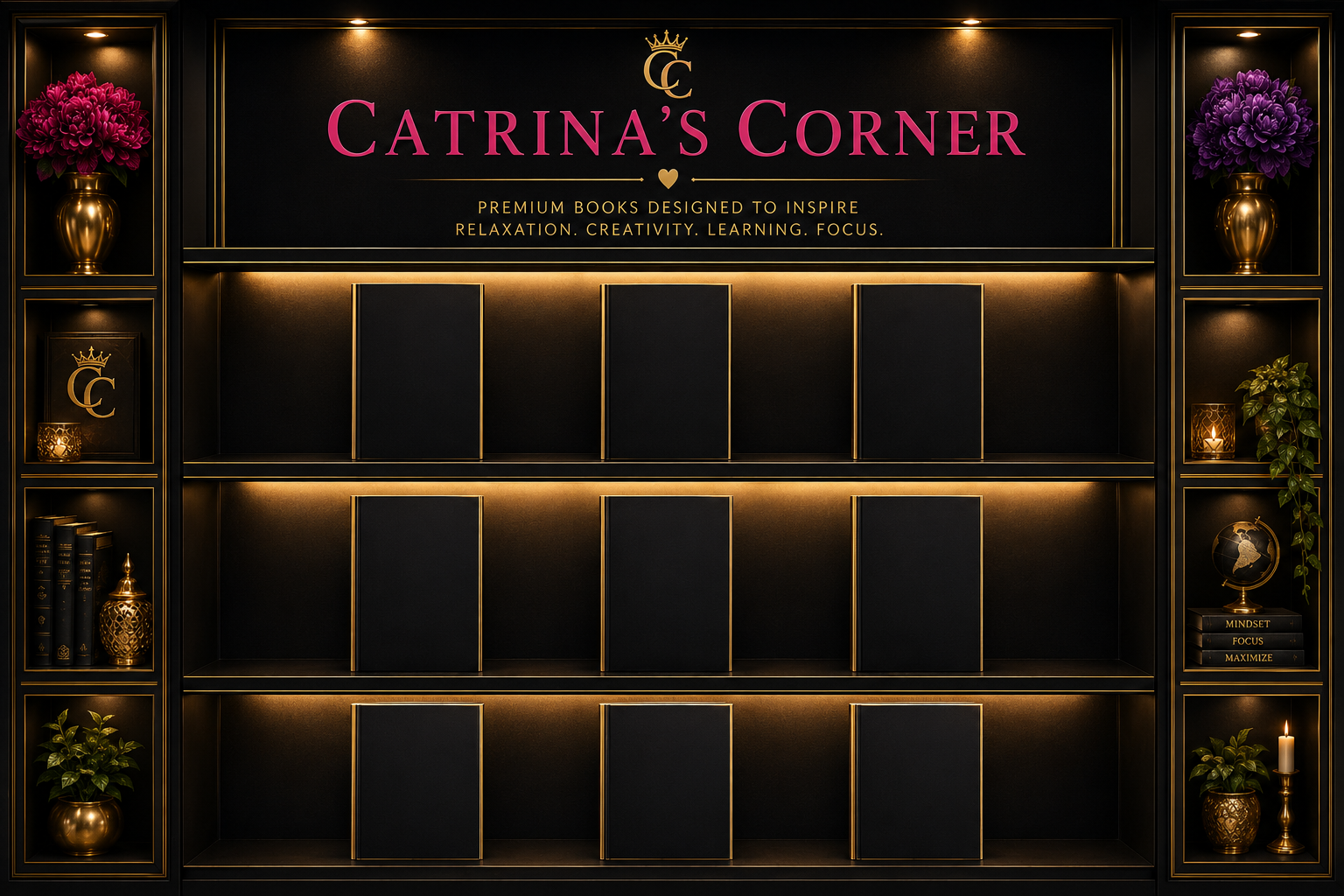 Catrina's Corner bookshelf