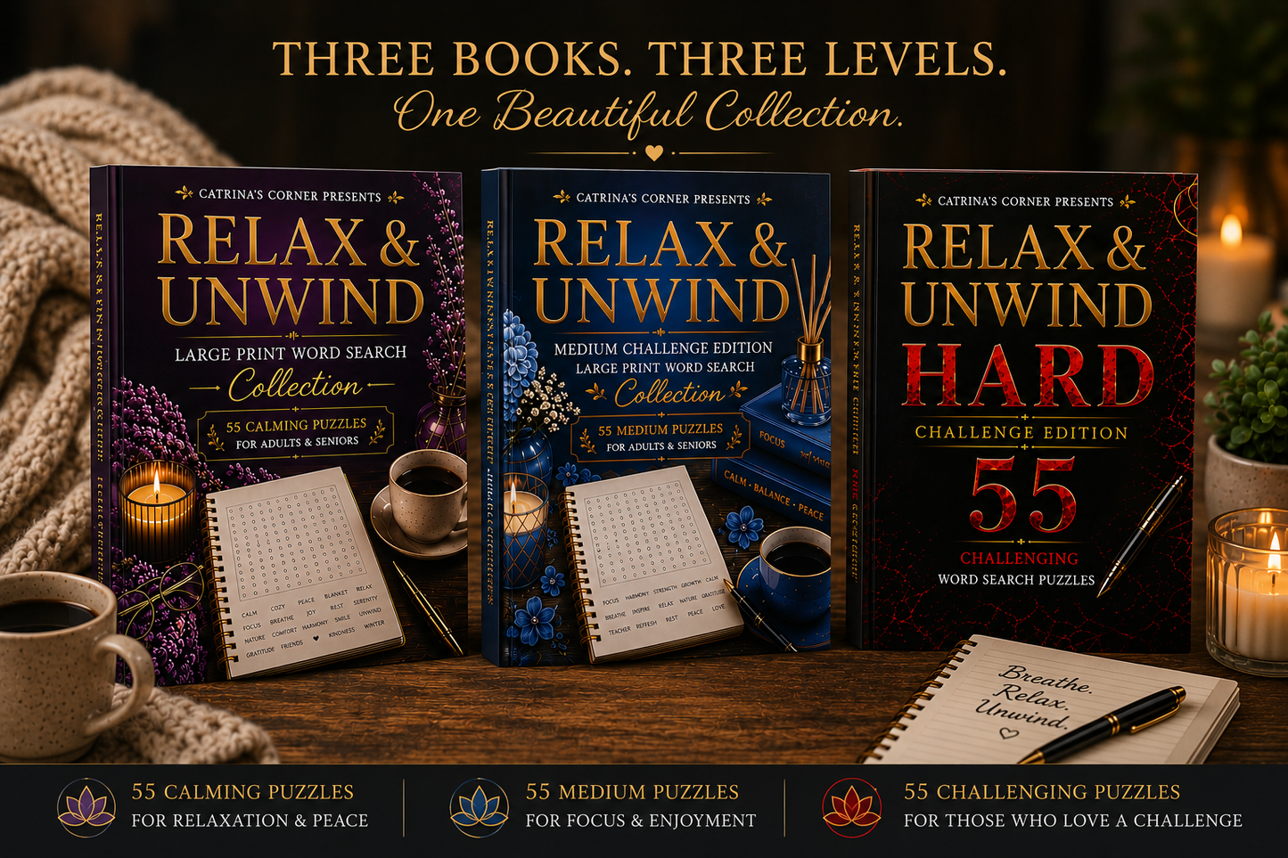 Relax & Unwind: Hard Challenge Large Print Word Search Collection